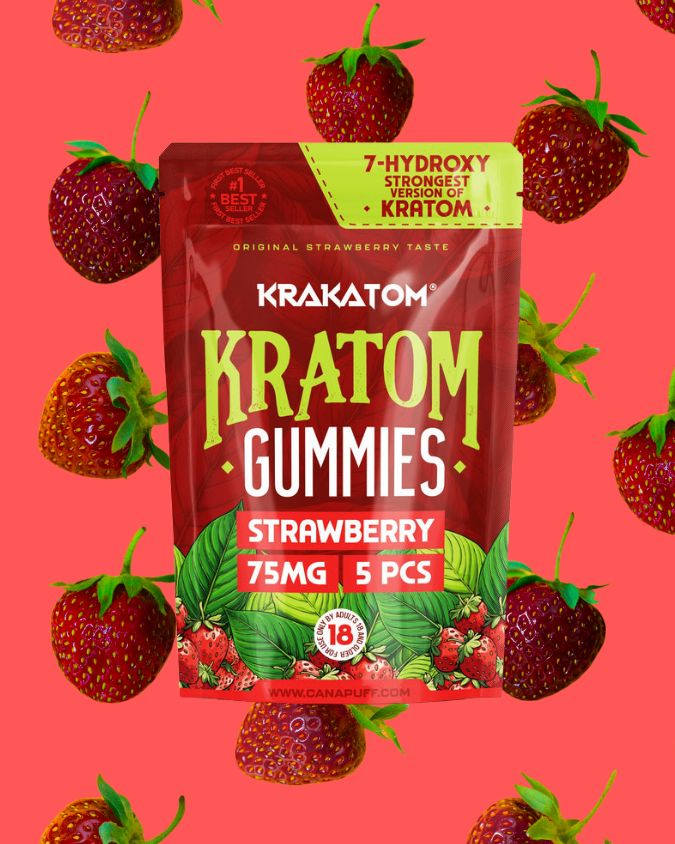 7-Hydroxy Kratom Erdbeer Gummies